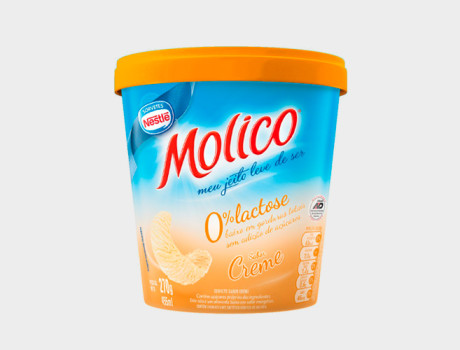 Sorvete Nestlé Molico Creme 0% Lactose 455ml