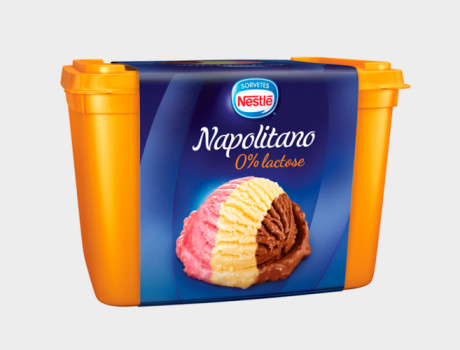 Sorvete Nestlé Napolitano Zero Lactose Pote 1,5L