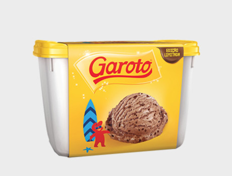 Sorvete Garoto Chocolate ao Leite Pote 2L