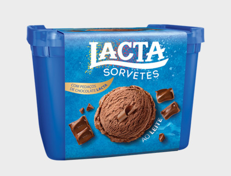 Sorvete Lacta Chocolate Pote 1,5L